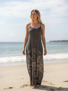 We The Free Charcoal Heather Maxi Dress Size XS
